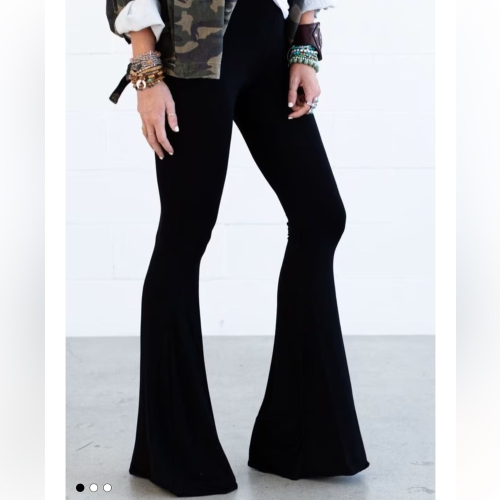 Three Bird Nest Black Flare Pants